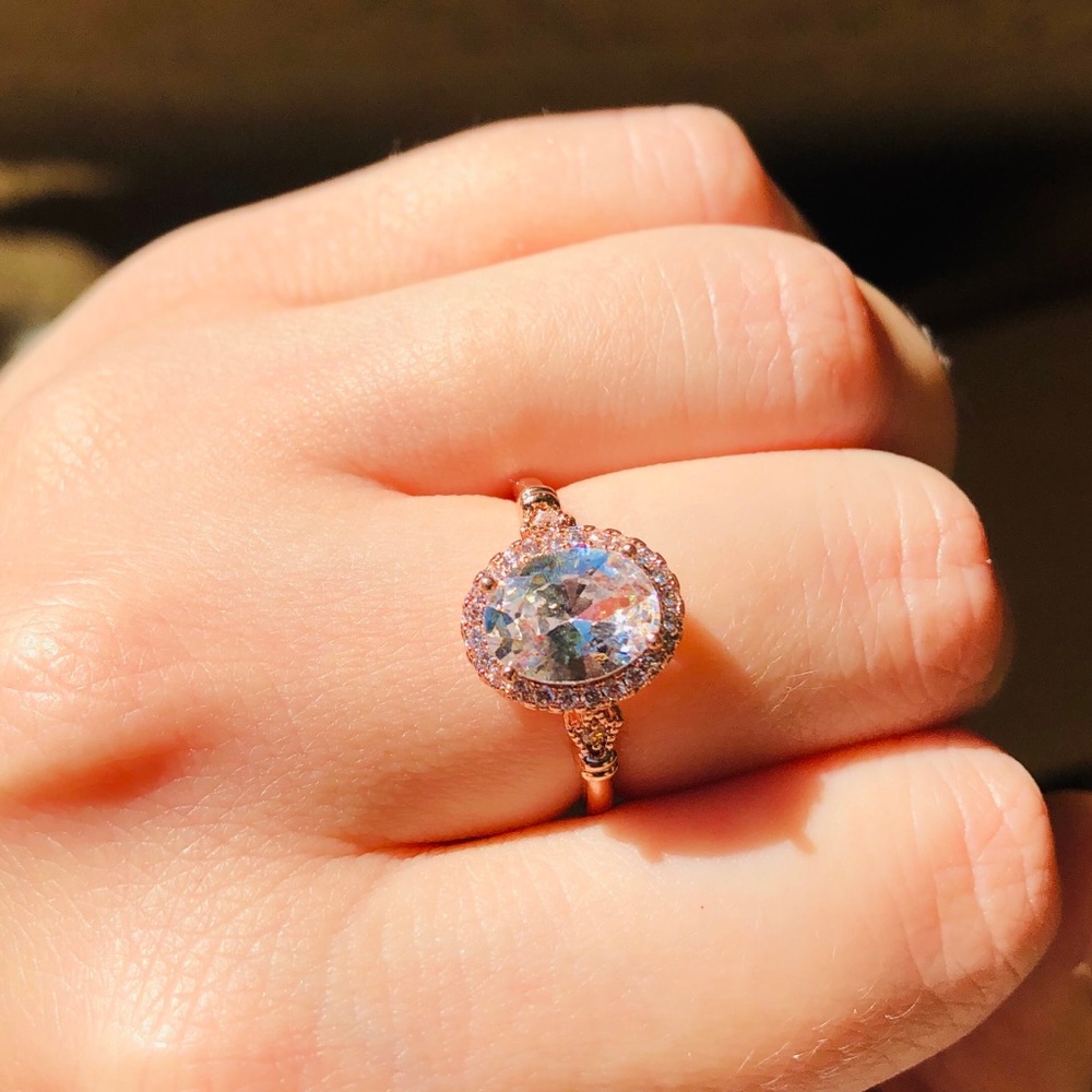 18K rose gold plated ring - Picture 5 of 6